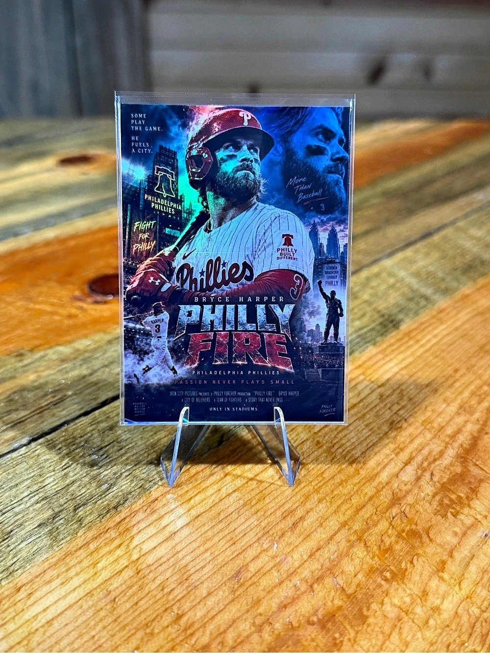 Bryce Harper Philadelphia Phillies ‘Philly Fire’ Custom Baseball Card